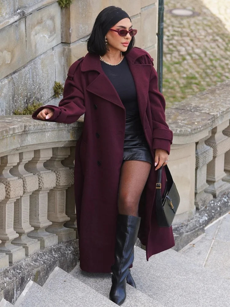 Evy | Classy Burgundy Coat