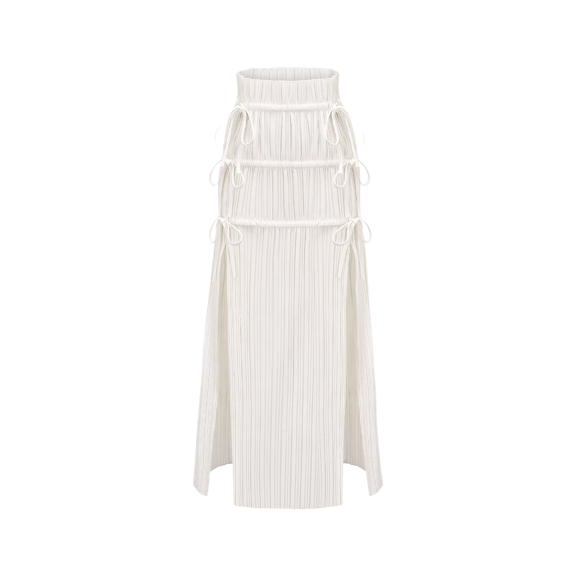 Tiffy | drawstring pleated maxi skirt