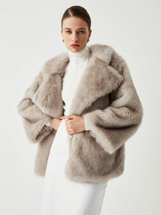 Jenny | Oversized Collared Faux Fur Coat