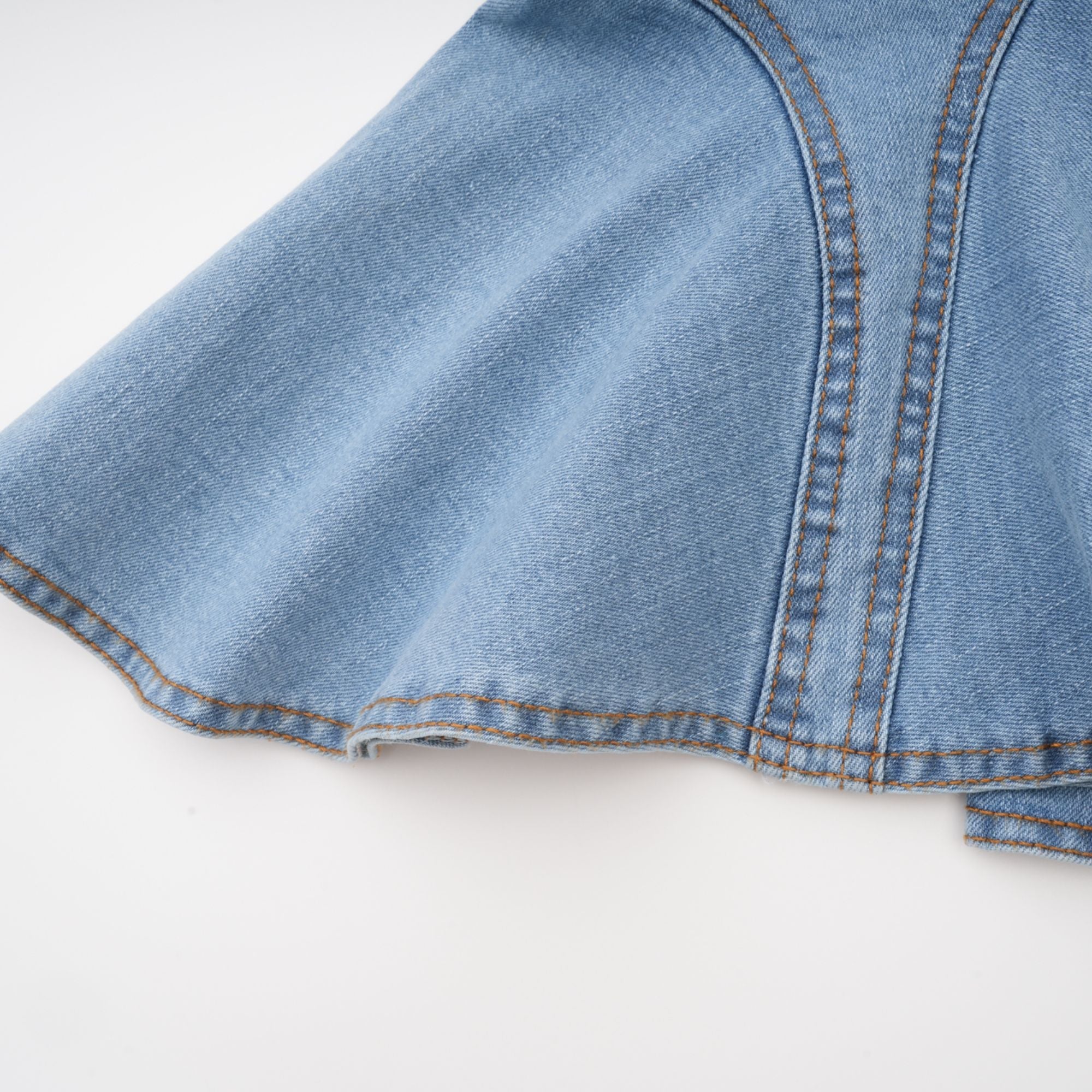 Katy | denim flounce-hem skirt