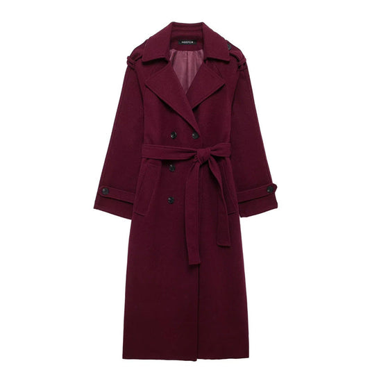 Evy | Classy Burgundy Coat